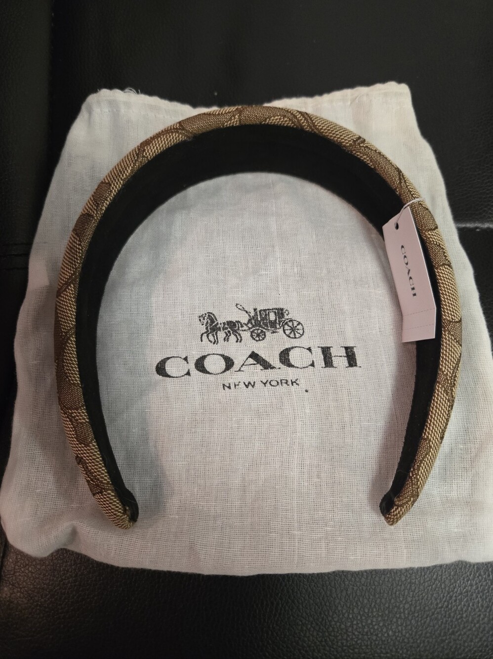 Coach Women's Brown and Tan Hair-accessories - Picture 6 of 7